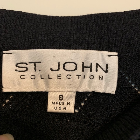 St. John Collection black knit flaired skirt - Picture 3 of 4